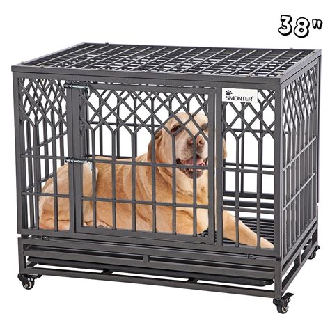 smonter heavy duty strong metal dog crate house|heavy duty metal dog crate.